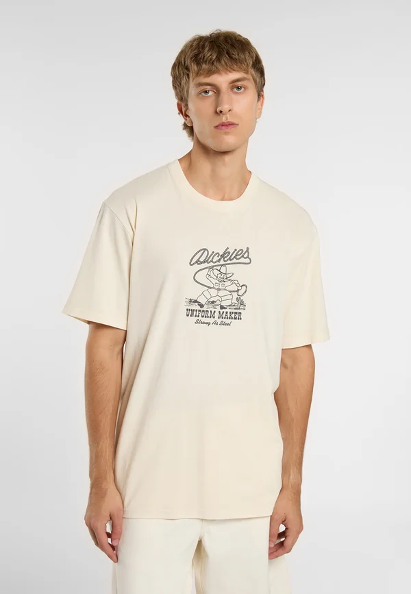 DICKIES ROPE CENTER LOGO - T-Shirt print - whitecap gray