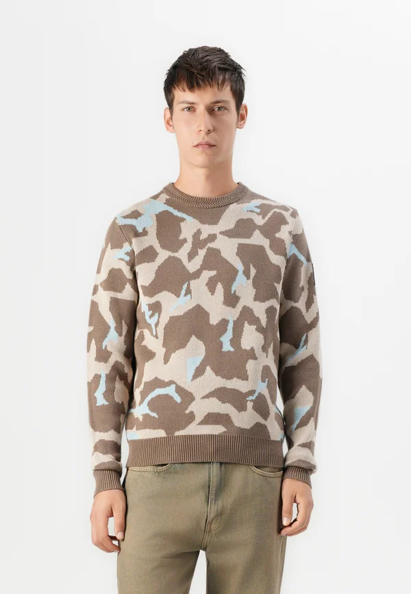 DIFRANCO CAMO - Strickpullover - tobacco