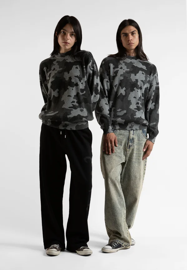 DIGICAMO UNISEX - Strickpullover - black