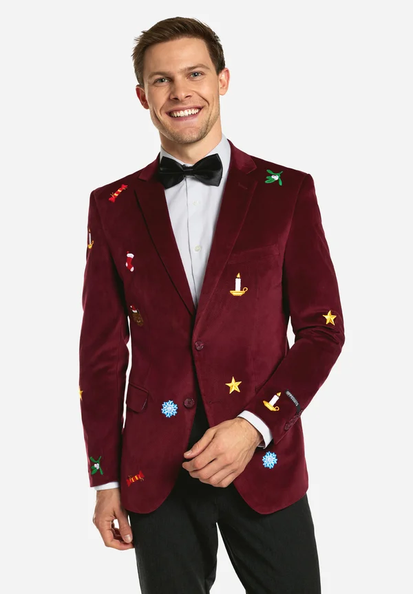 DINNER JACKET CHRISTMAS ICONS RED - Sakko - red