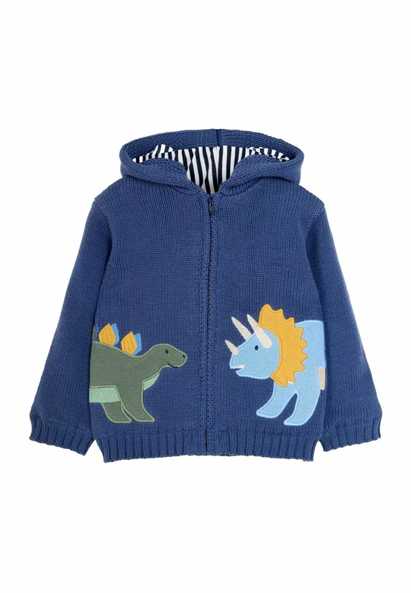 DINO HOODED COSY REGULAR FIT - Strickjacke - indigo