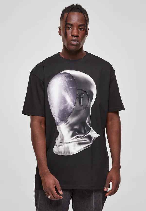 DISTANT HEAVY OVERSIZED TEE - T-Shirt print - white