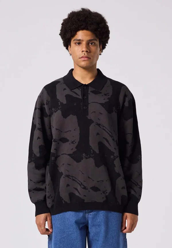 DISTORT UNISEX - Langarmshirt - black