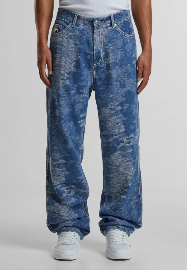 DISTRESS CAMO - Jeans Relaxed Fit - medium blue