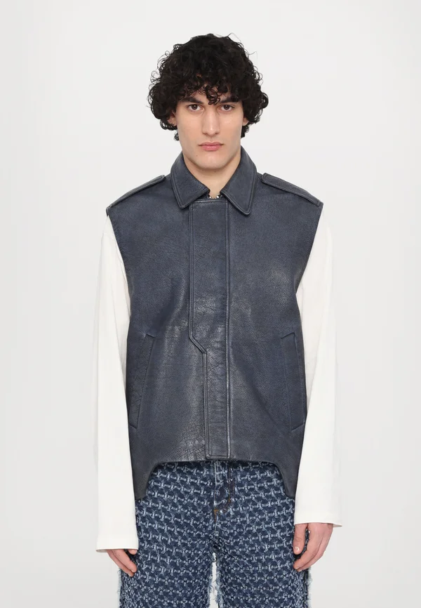 DISTRESSED FLAP VEST - Weste - ink blue