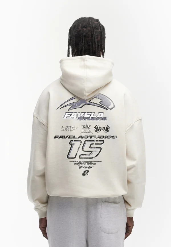 DISTRESSED HOODIE UNISEX - Kapuzenpullover - vanilla