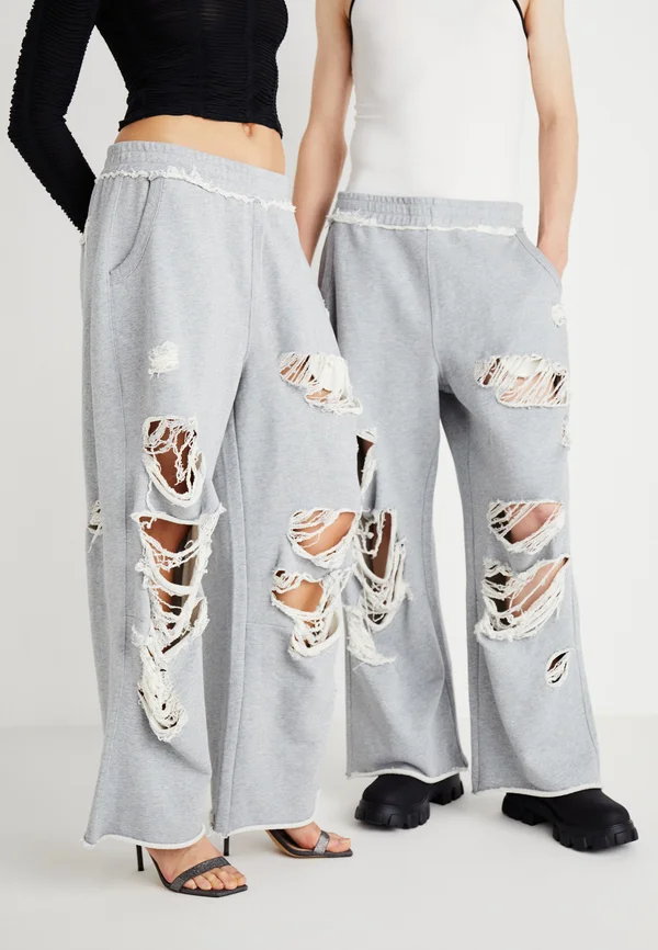 DISTRESSED LOOPBACK MONSTER UNISEX - Jogginghose - grey