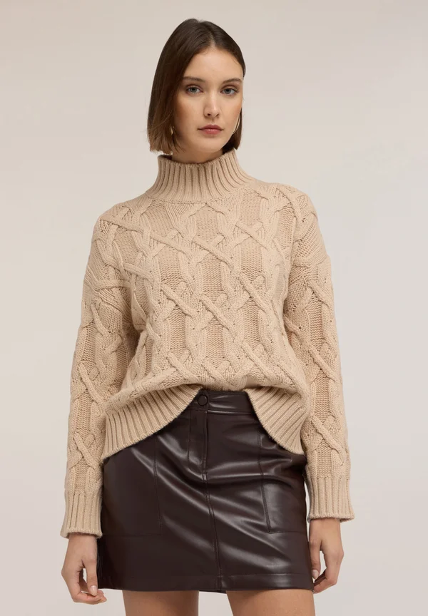 DOLCEVITA A IN MISTO - Strickpullover - beige