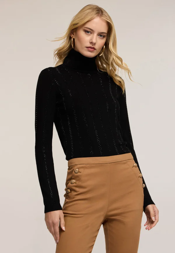 DOLCEVITA IN CON STRASS - Strickpullover - nero