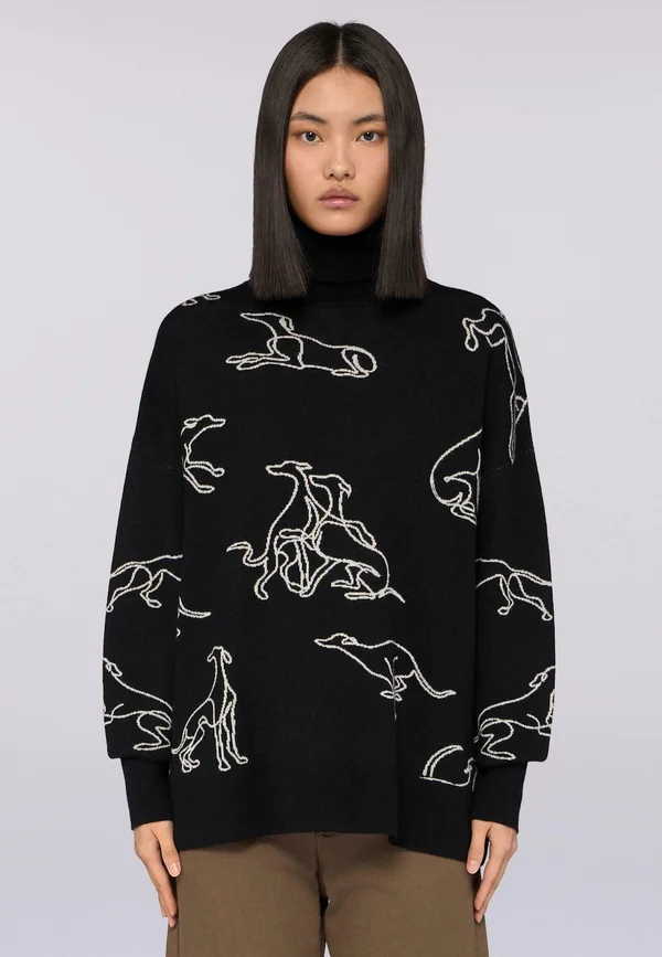 DOLCEVITA IN MISTO LANA GENTLE SOCIETY - Strickpullover - black milano
