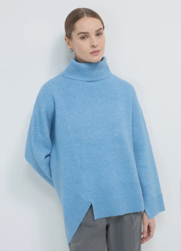 DOLCEVITA OVERSIZE ASIMMETRICA - Strickpullover - azzurro