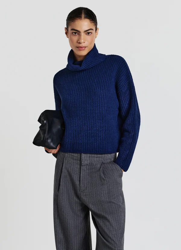 DOLCEVITA TINTA UNITA - Strickpullover - blu
