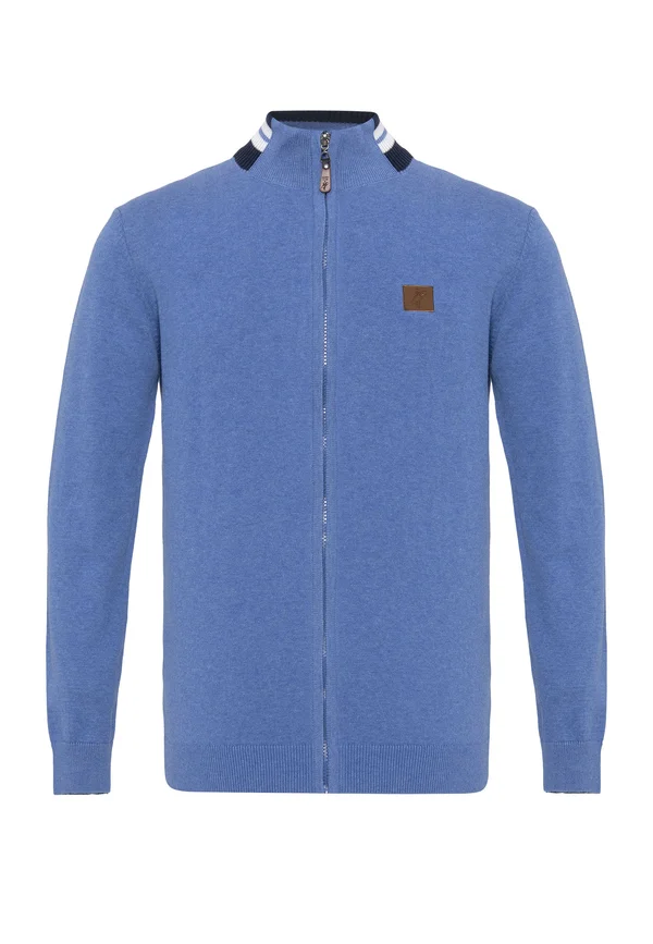 DOMINIC - Strickjacke - blue melange