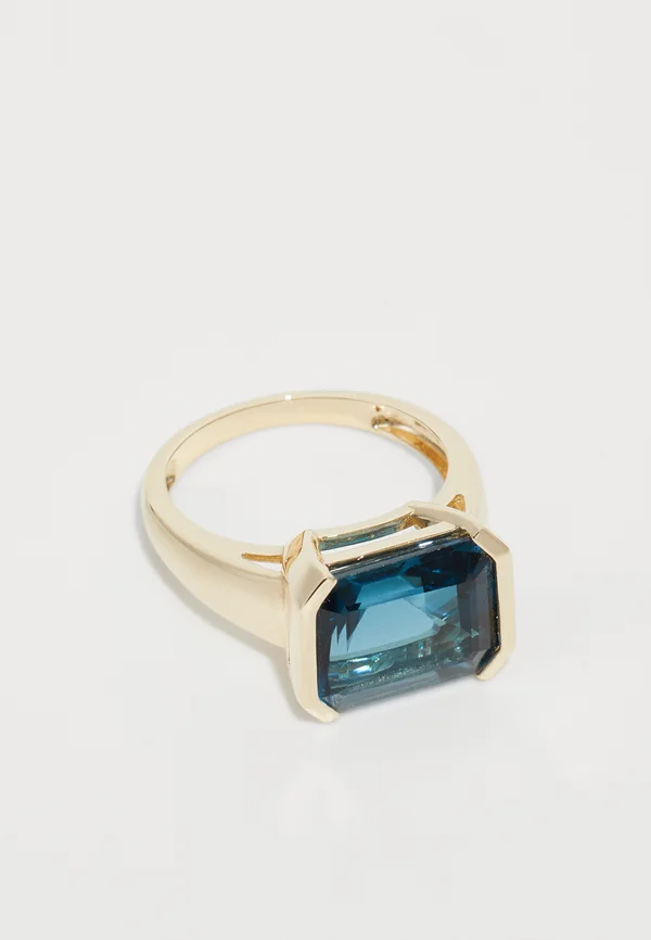 DOMINO - Ring - gold-coloured/blue