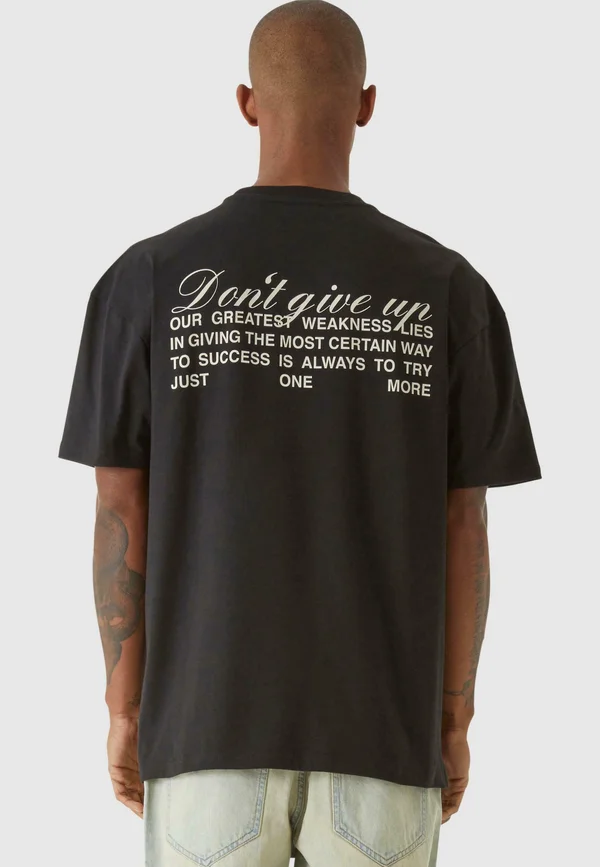 DONT T GIVE UP - T-Shirt print - black
