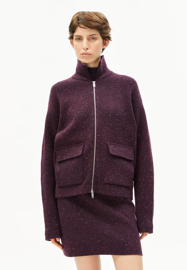 DOROTHEAA - Strickjacke - dark cranberry