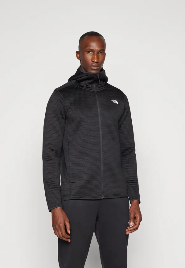 DOTKNIT THERMAL FULL ZIP HOODIE - Fleecejacke - black