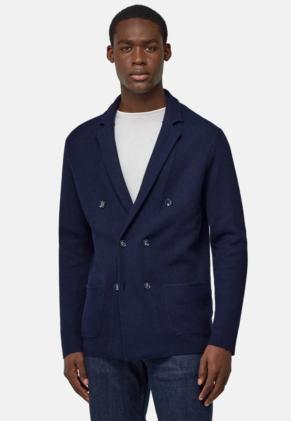 DOUBLE BREASTED CRÊPE - Sakko - navy blue