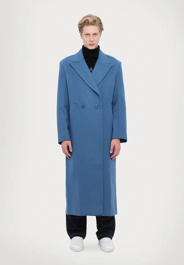 DOUBLE BREASTED MAXI COAT - Klassischer Mantel - blue