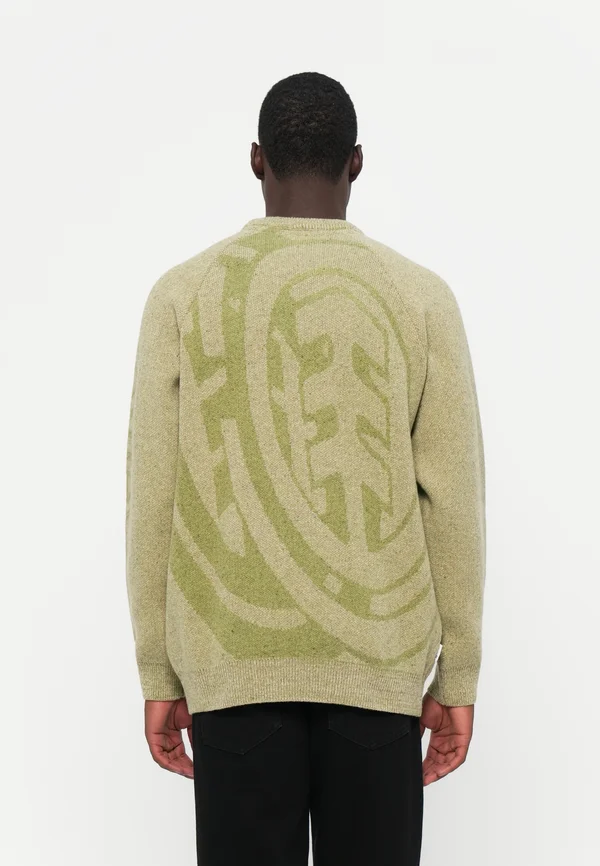 DOUBLE ICON - Strickpullover - willow green/solid