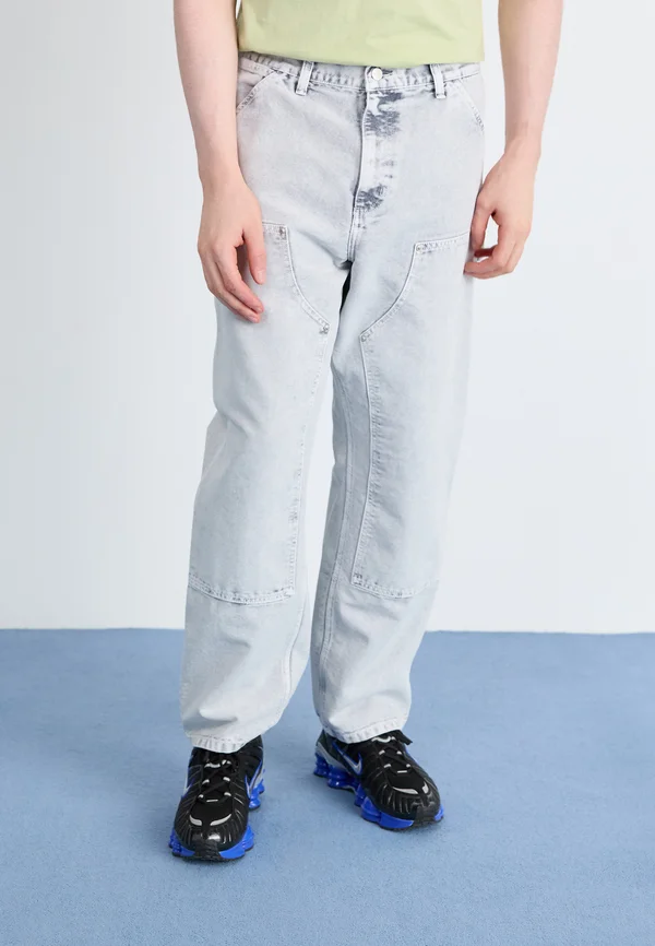 DOUBLE KNEE PANT  - Jeans Relaxed Fit - black chalk wash