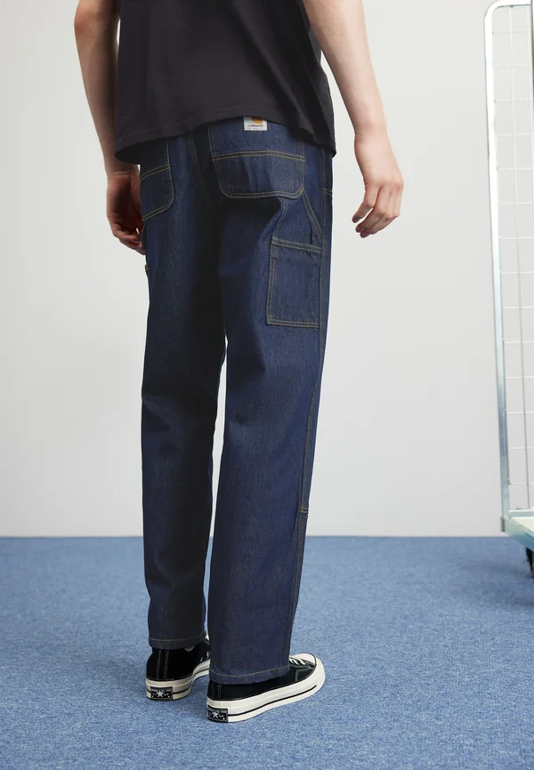 DOUBLE KNEE PANT - Jeans Straight Leg - blue rinsed