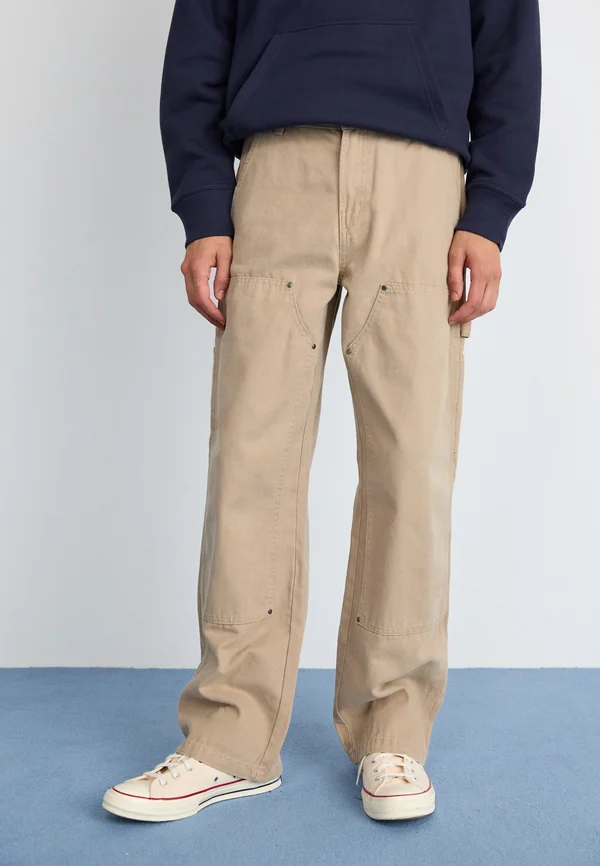 DOUBLE KNEE PANT - Stoffhose - desert sand