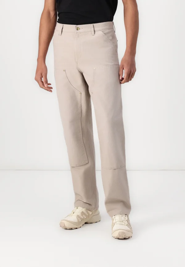 DOUBLE KNEE PANT - Stoffhose - dusky beige