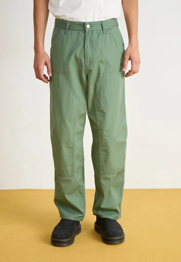 DOUBLE KNEE PANT - Stoffhose - park rinsed