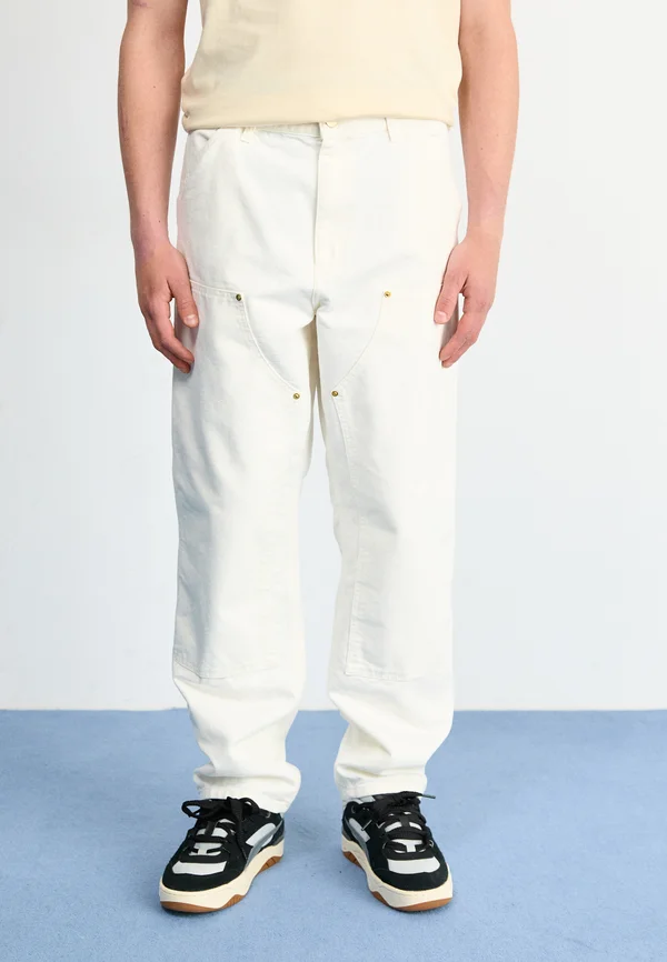 DOUBLE KNEE PANT - Stoffhose - wax rinsed
