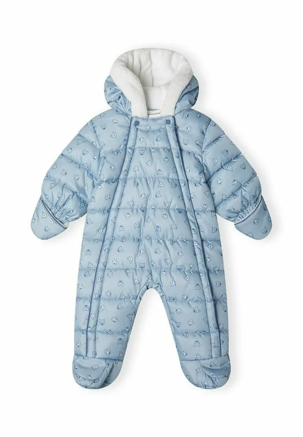 DOUBLE OPPENING WITH TURN BACK MITTS - Schneeanzug - blue/grey