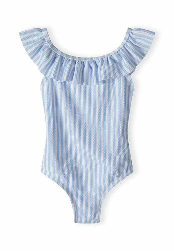 DOUBLE STRAP - Badeanzug - blue white