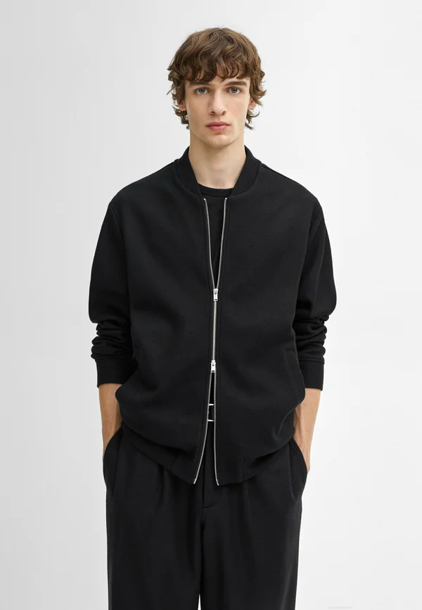 DOUBLE  - Strickjacke - black