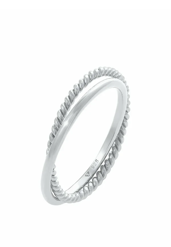 DOUBLE TWIST - Ring - silberfarben