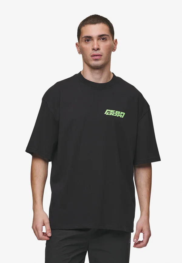 DOYER OVERSIZED TEE - T-Shirt print - washed black