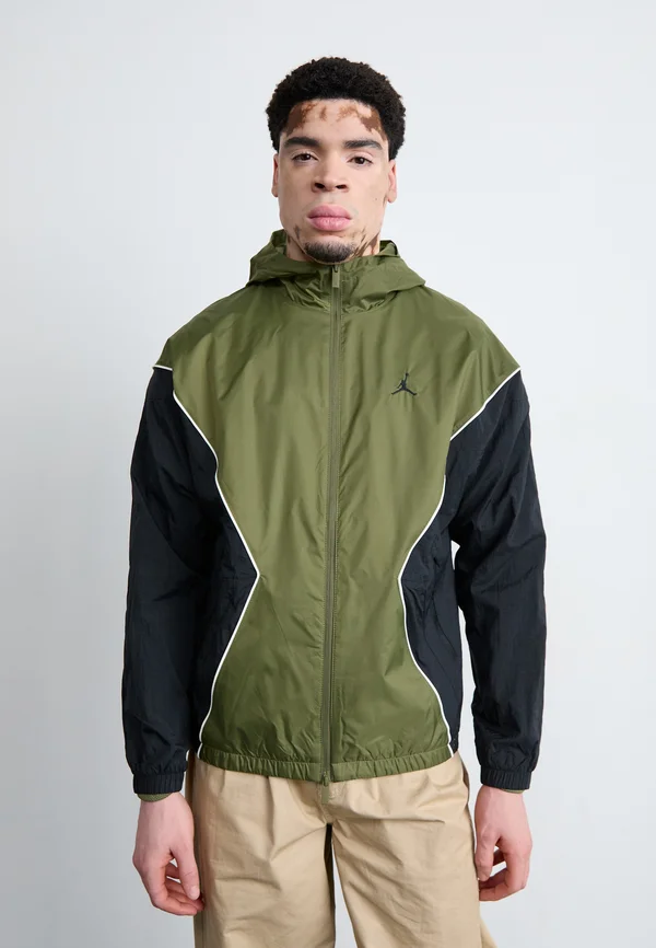 DRAFT - Windbreaker - medium olive/black/sail