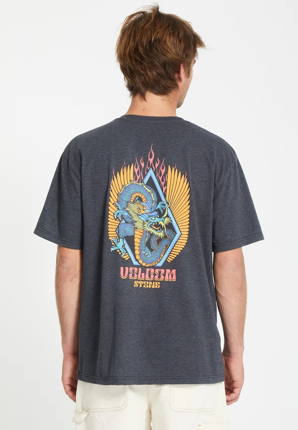 DRAGGIN  - T-Shirt print - heather black