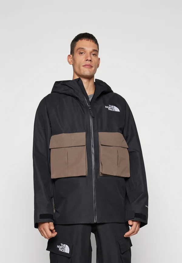 DRAGLINE JACKET - Snowboardjacke - black/smokey brown
