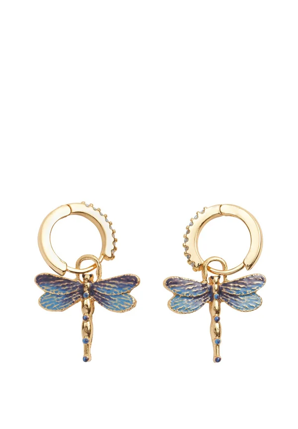 DRAGONFLY CRYSTAL - Ohrringe - blue gold-coloured