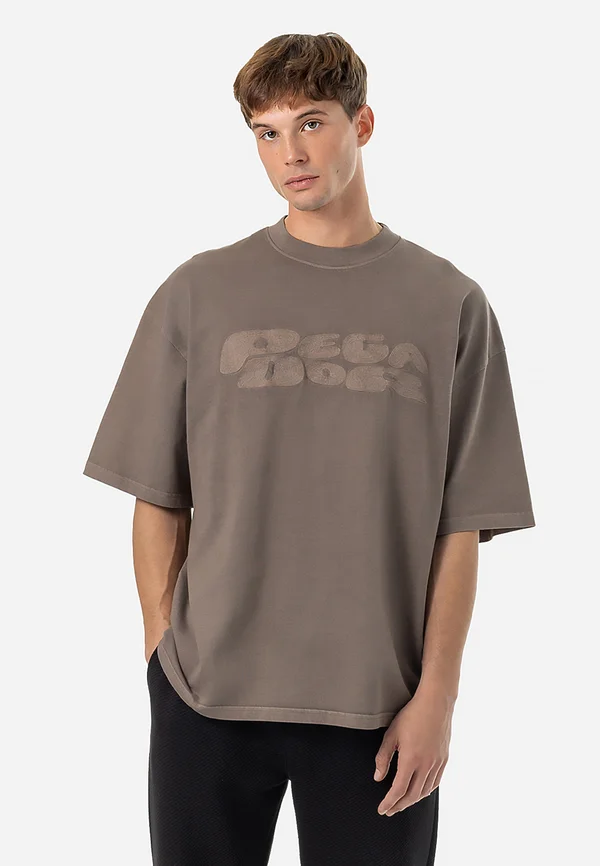 DREW BOXY TEE - T-Shirt print - vintage dust brown