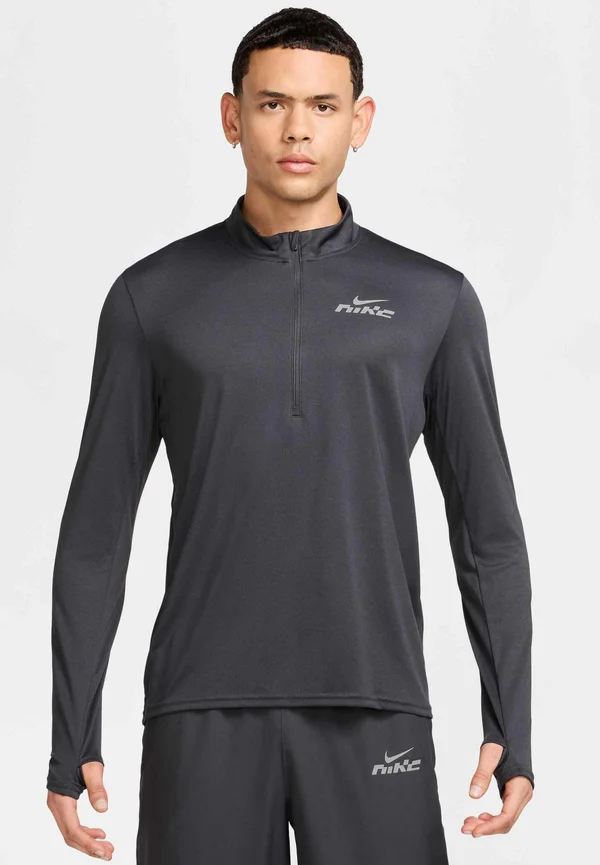 DRI-FIT 1/2-ZIP RUNNING PACER FLASH - Langarmshirt - dark smoke grey