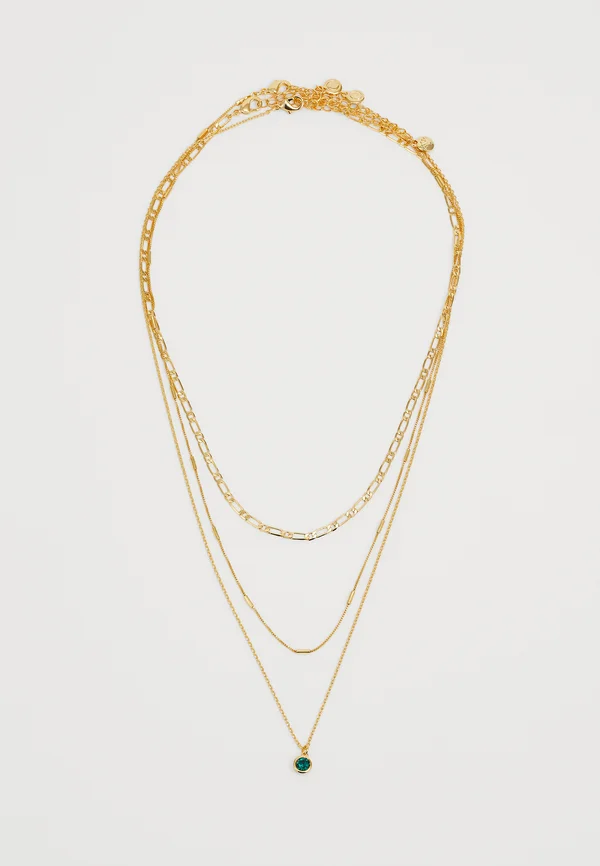 DROP ROW NECKLACE 3 PACK - Halskette - pale gold-coloured