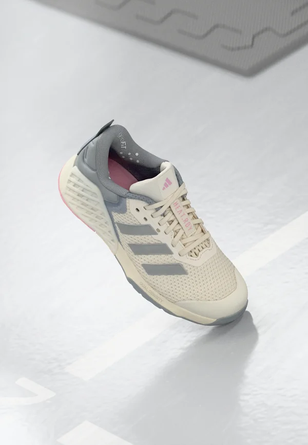 DROPSET 3 - Trainingsschuh - footwear white/matte silver-coloured/true pink