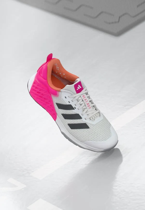 DROPSET 3 - Trainingsschuh - grey five/shock pink/semi coral fusion