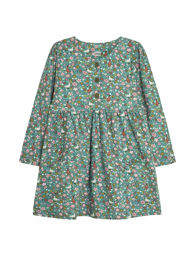 DUCK & FOX FLORAL BUTTON FRONT- REGULAR FIT - Jerseykleid - blue