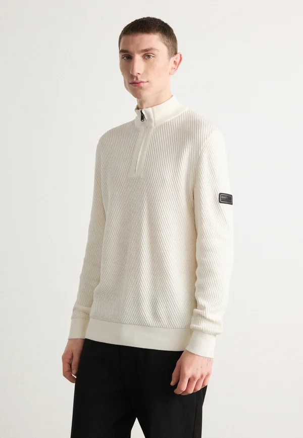 DUNE FUNNEL NECK JUMPER - Strickpullover - whisper white