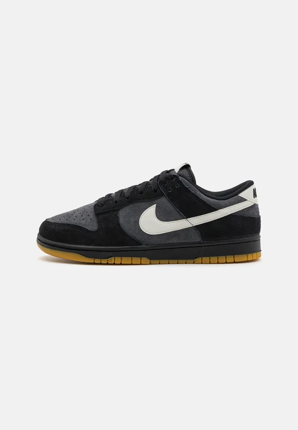 DUNK RETRO - Sneaker low - black/pale ivory/anthracite/gum light brown