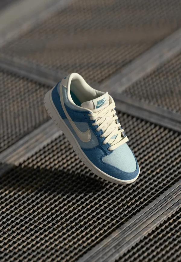 DUNK - Sneaker low - smokey blue/pale ivory/denim turquoise/ochre/barely volt