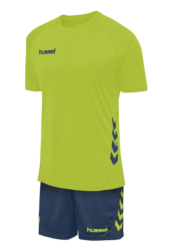 DUO SET - Kurze Sporthose - lime punch/dark denim