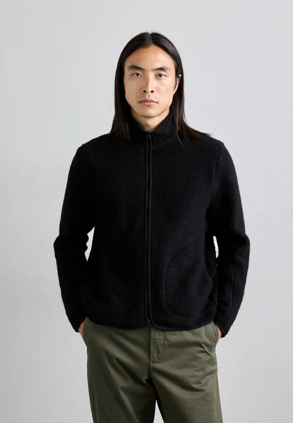 DUSTIN JACKET - Strickjacke - black
